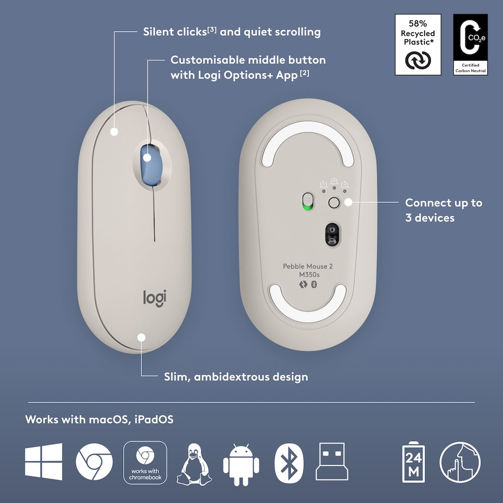 Logitech Pebble 2 Combo - Tonal Sand