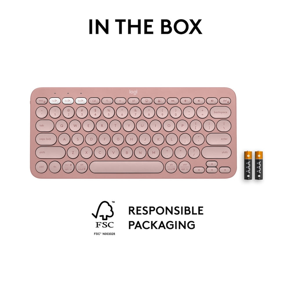 Logitech Pebble Keys 2 K380s Tonal Rose