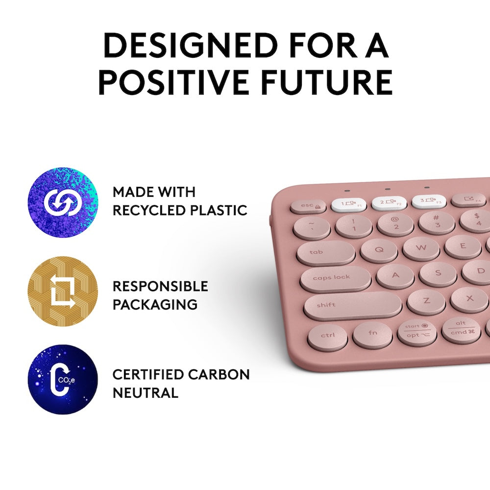 Logitech Pebble Keys 2 K380s Tonal Rose