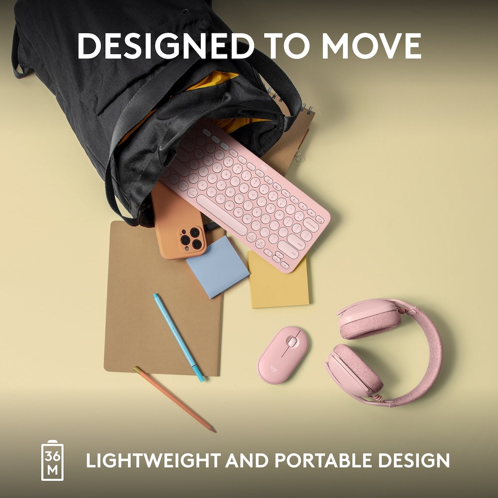 Logitech Pebble Keys 2 K380s Tonal Rose