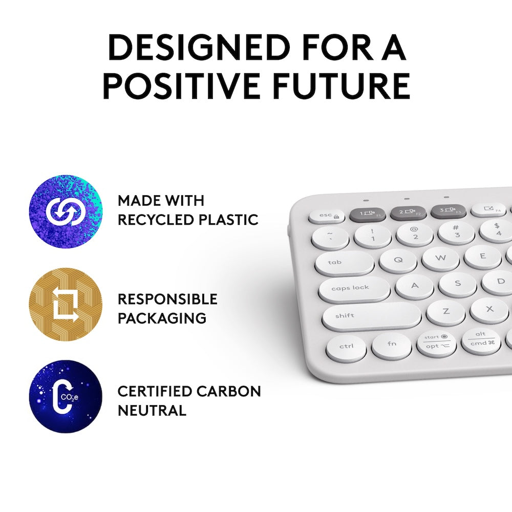 Logitech Pebble Keys 2 K380s Tonal White