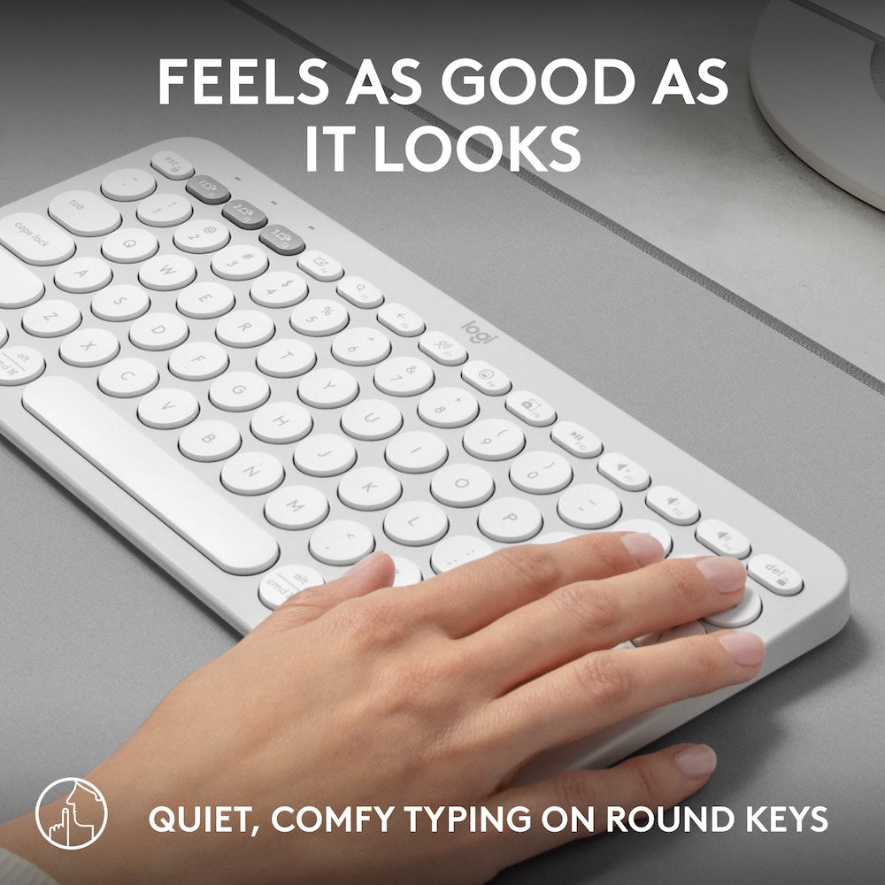 Logitech Pebble Keys 2 K380s Tonal White
