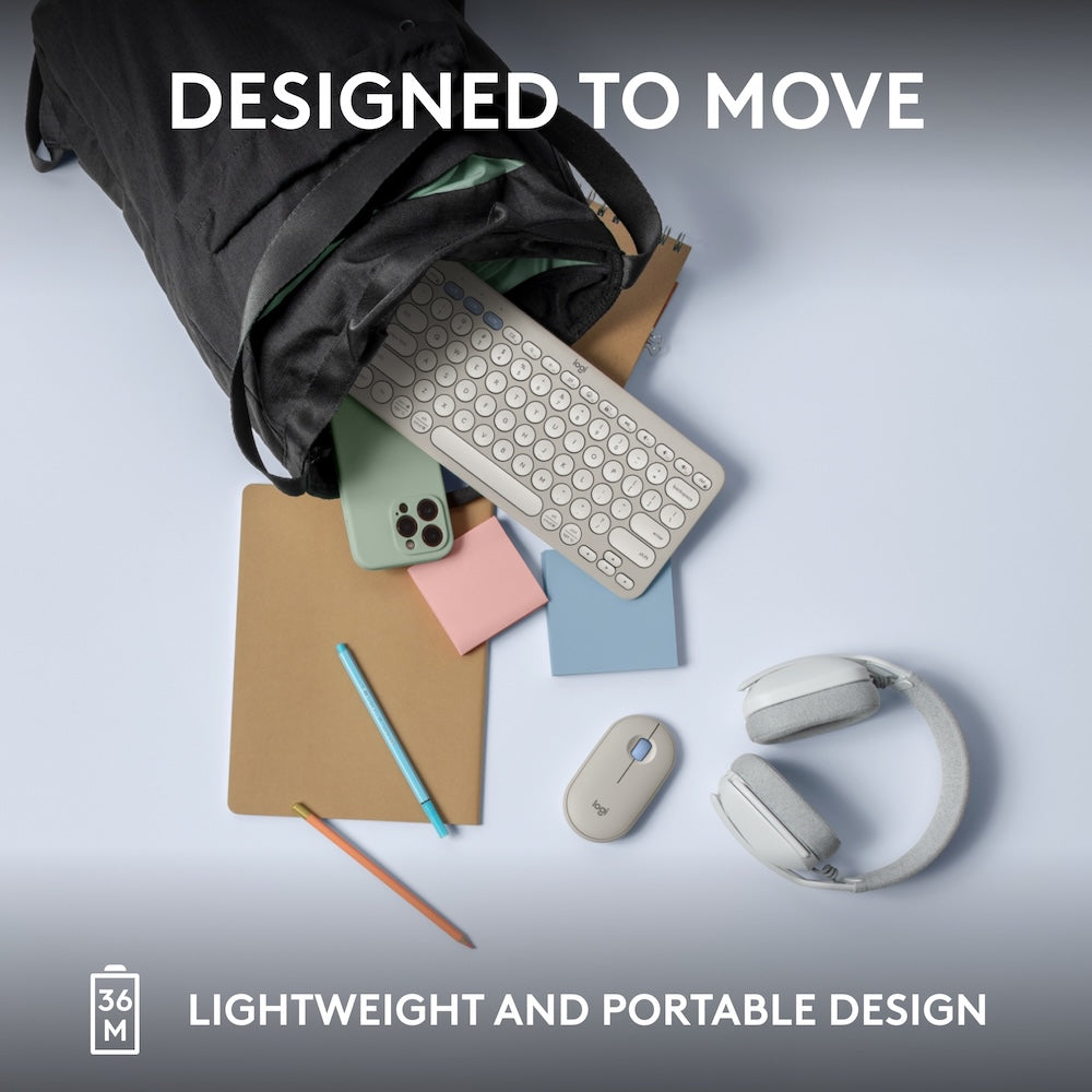Logitech Pebble Keys 2 K380s Tonal White