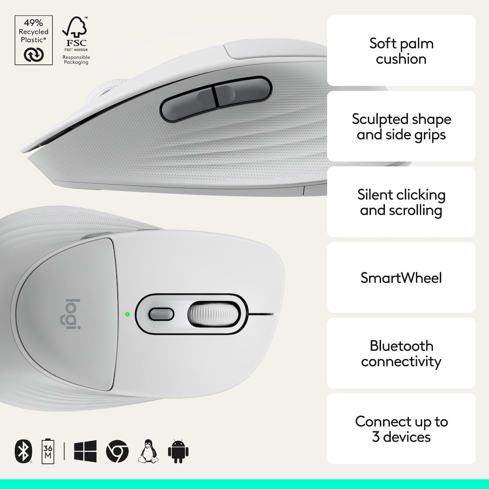 Logitech Signature Comfort Plus M850 L Off White