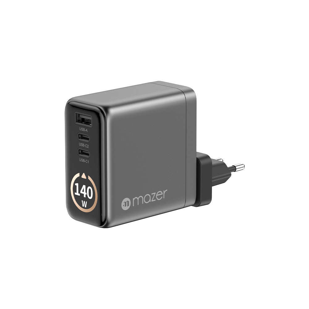 Mazer Prestige GaN AI Gan 140W Charger - Black Grey