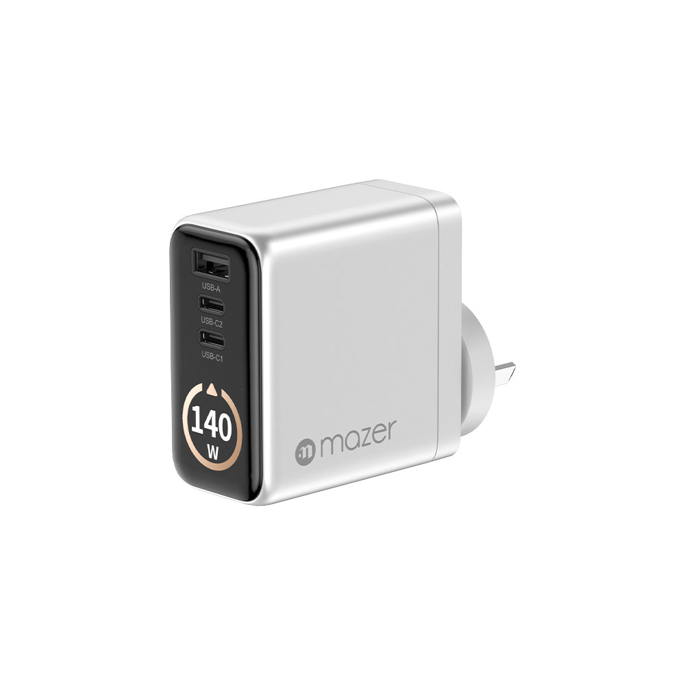 Mazer Prestige GaN AI Gan 140W Charger - Silver