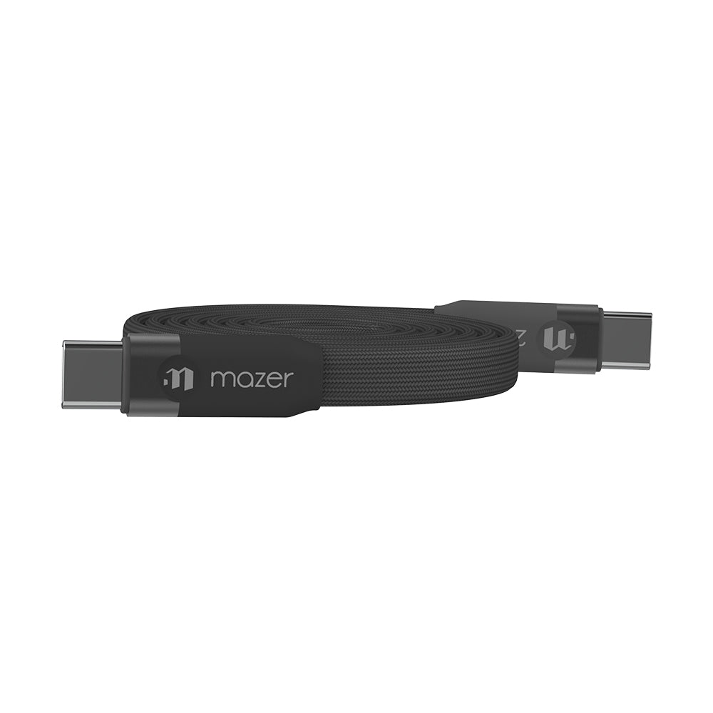 Mazer InfiniteLINK Cobra3 240W Flat Magnetic Roll Cable 1m Black Grey