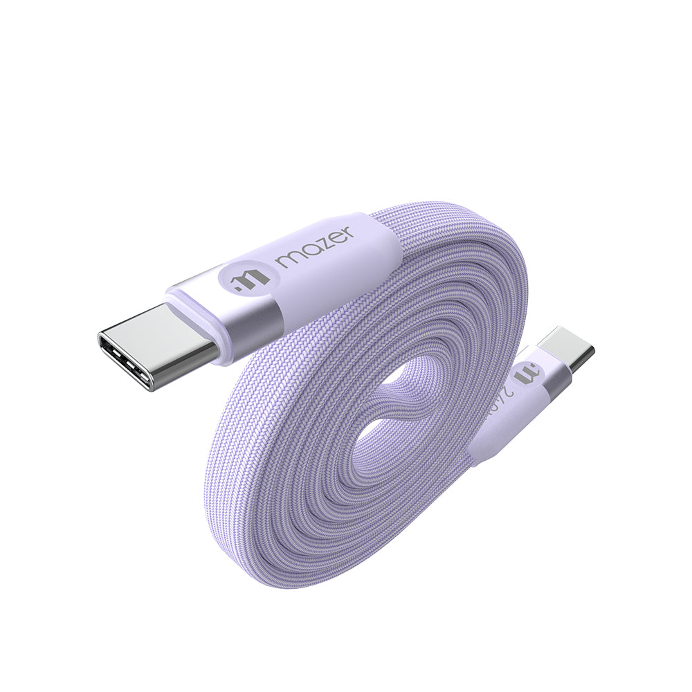 Mazer InfiniteLINK Cobra3 240W Flat Magnetic Roll Cable 1m Lavender