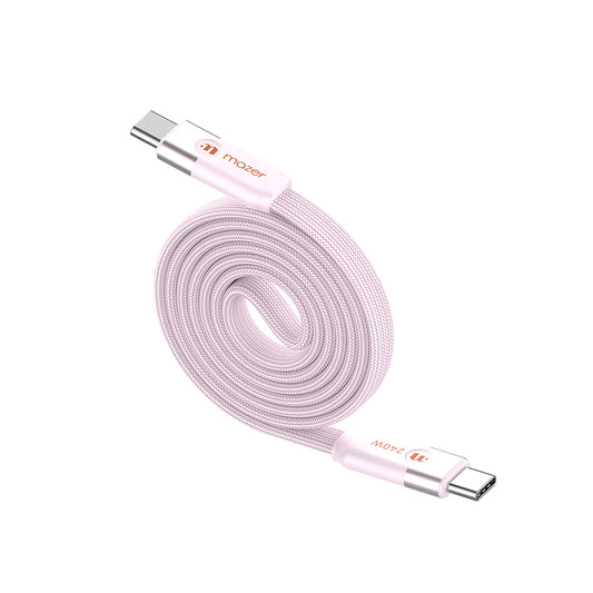 Mazer InfiniteLINK Cobra3 240W Flat Magnetic Roll Cable 1m Pink