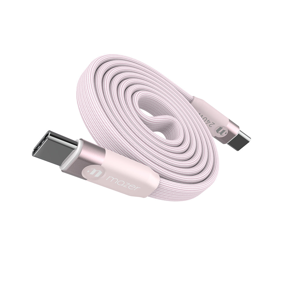 Mazer InfiniteLINK Cobra3 240W Flat Magnetic Roll Cable 1m Pink