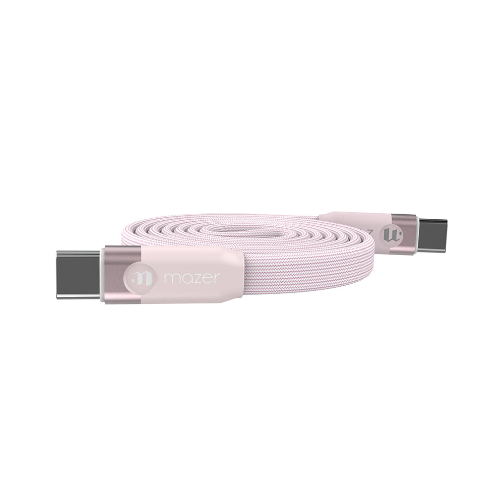Mazer InfiniteLINK Cobra3 240W Flat Magnetic Roll Cable 1m Pink
