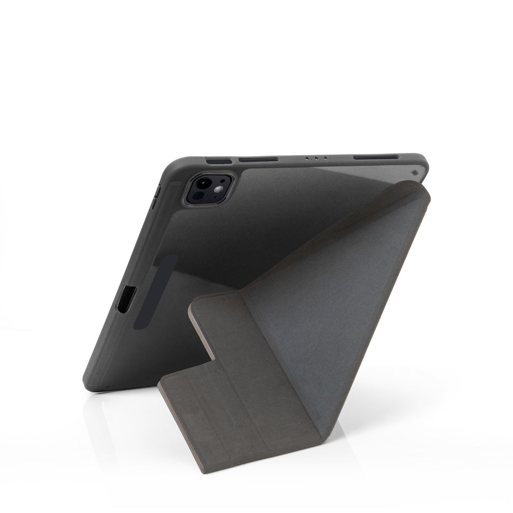 Monocozzi LUCID REFINED FOLIO | Full Protection Folio Case for iPad Air 11" (2024) - Elephant Grey