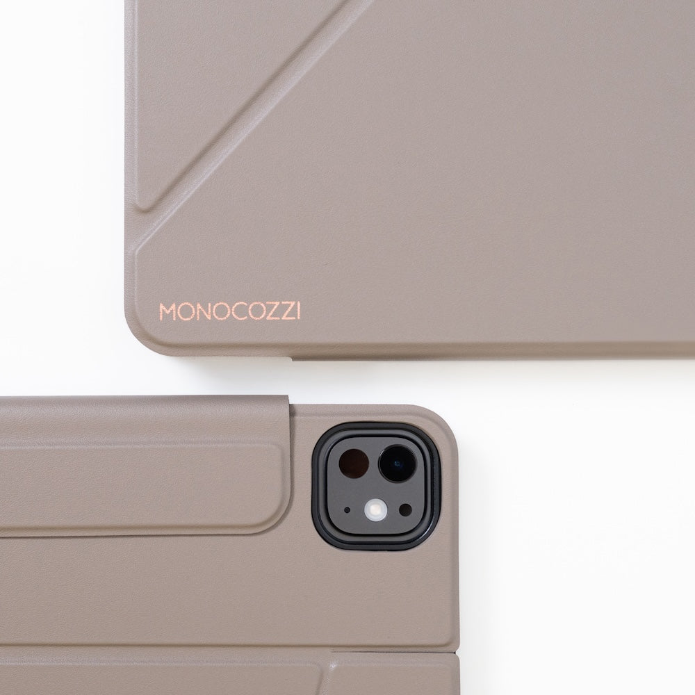 Monocozzi LUCID RAISE | Full Protection Standing Folio Case for 11-inch iPad Pro (M4) - Elephant Grey