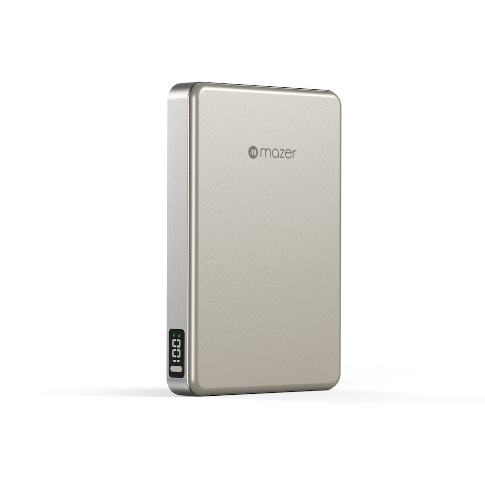 Mazer MagAir31 10000 mAh Qi2.2 25W Magnetic Powerbank Natural Titanium