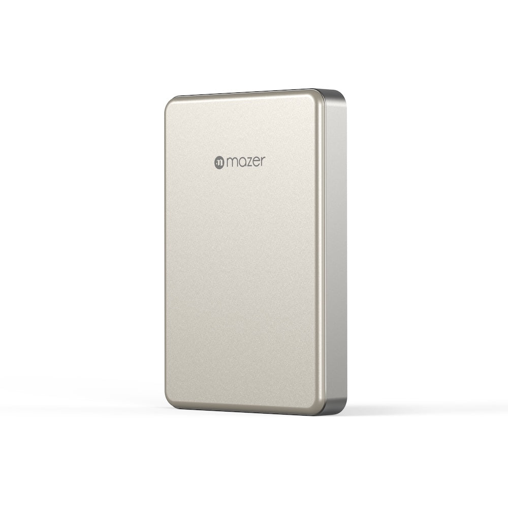 Mazer MagAir31 10000 mAh Qi2.2 25W Magnetic Powerbank Natural Titanium