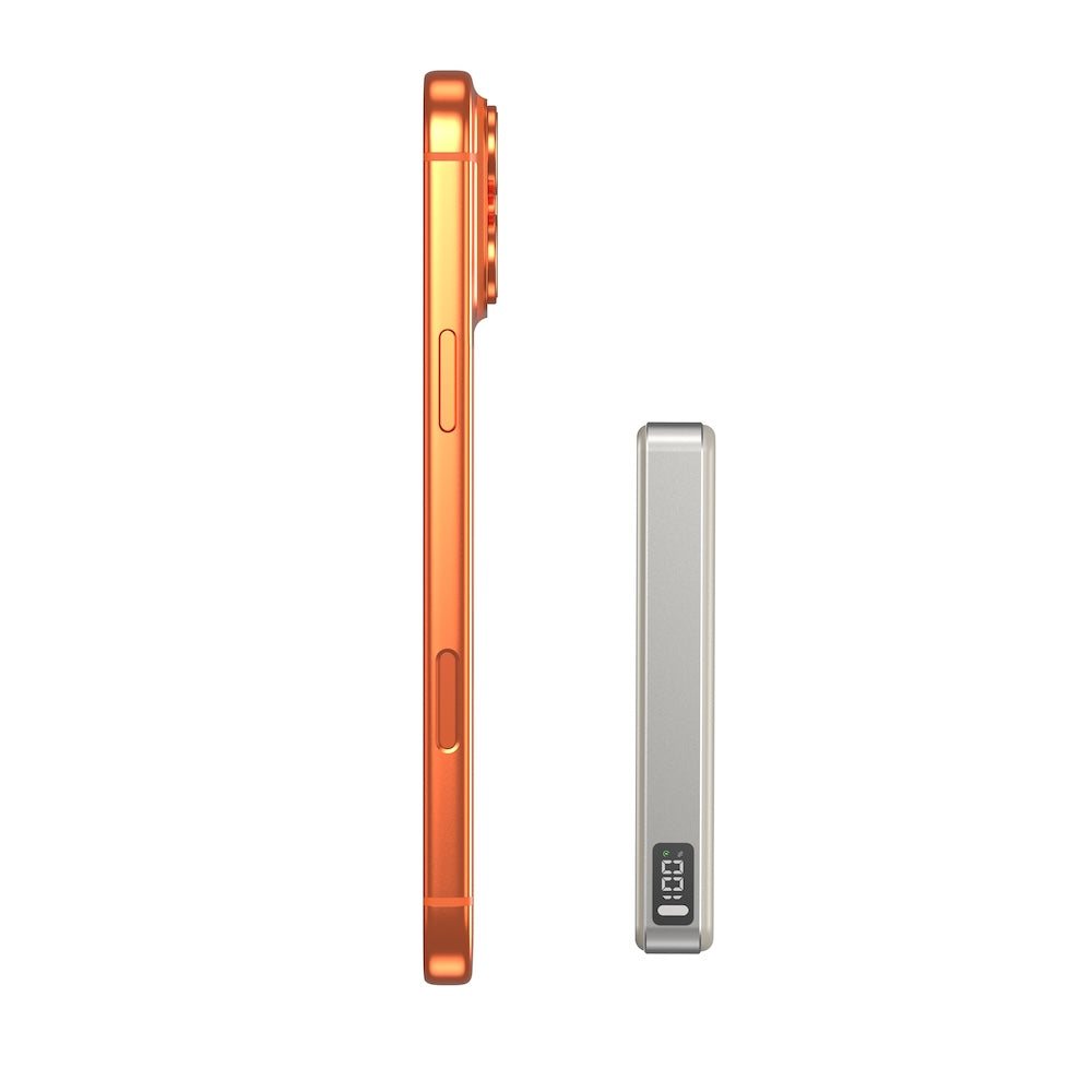Mazer MagAir31 10000 mAh Qi2.2 25W Magnetic Powerbank Natural Titanium