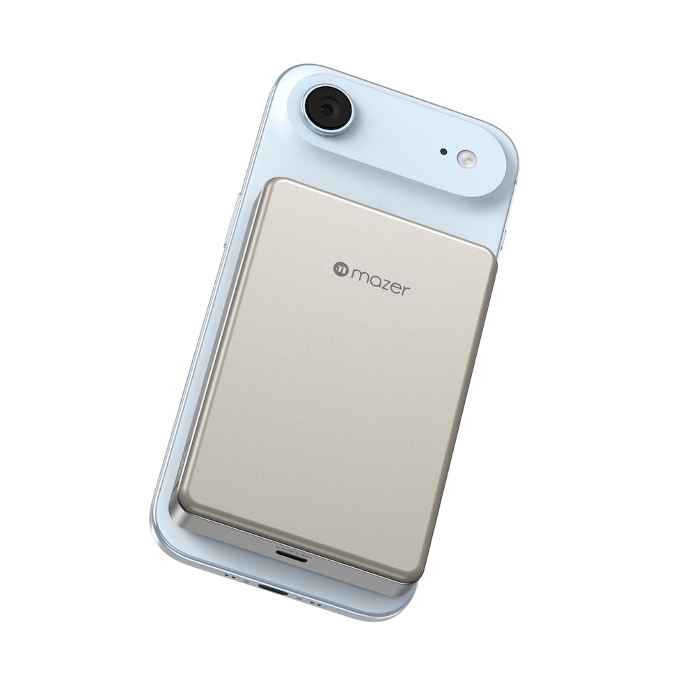 Mazer MagAir31 10000 mAh Qi2.2 25W Magnetic Powerbank Natural Titanium