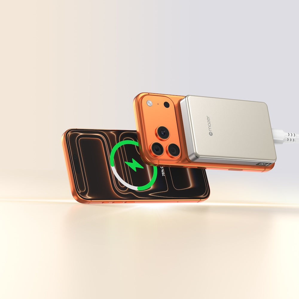 Mazer MagAir31 10000 mAh Qi2.2 25W Magnetic Powerbank Natural Titanium