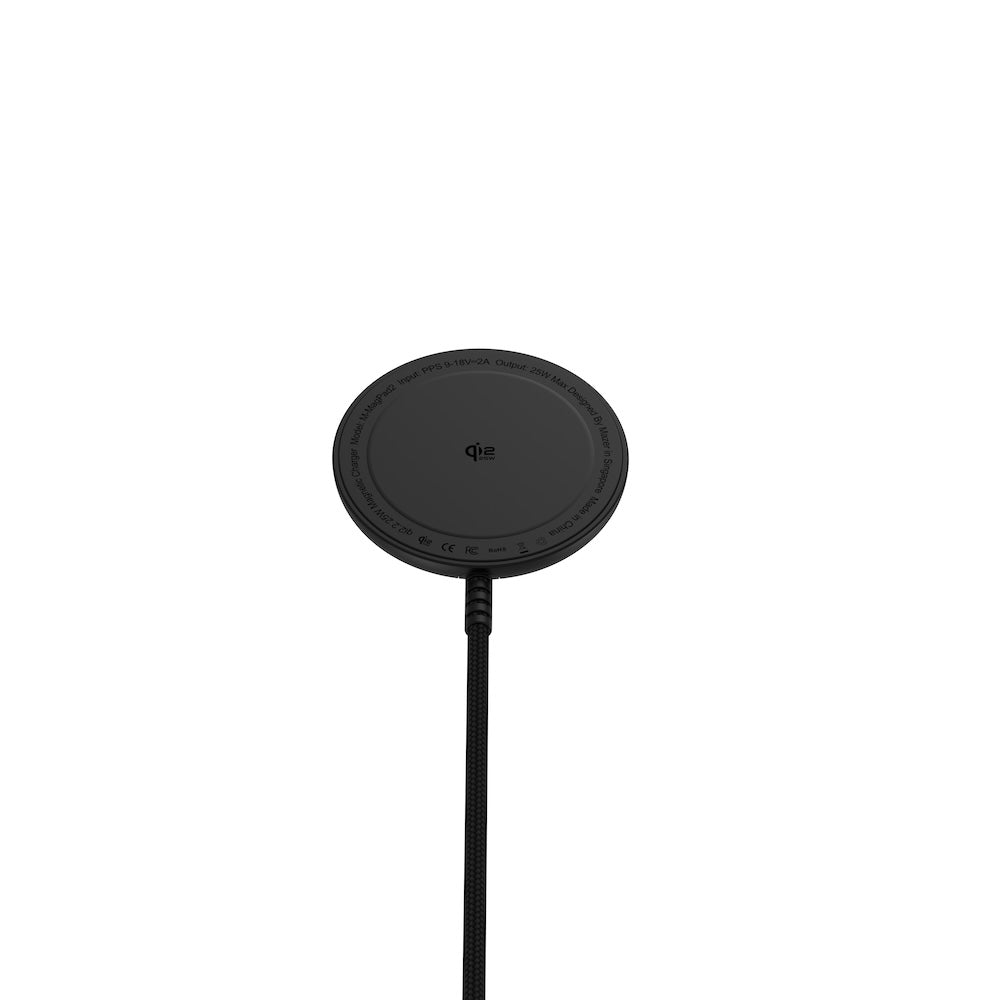 Mazer MagPad2 Qi2.2 Certified 25W Wireless Charging Pad Black