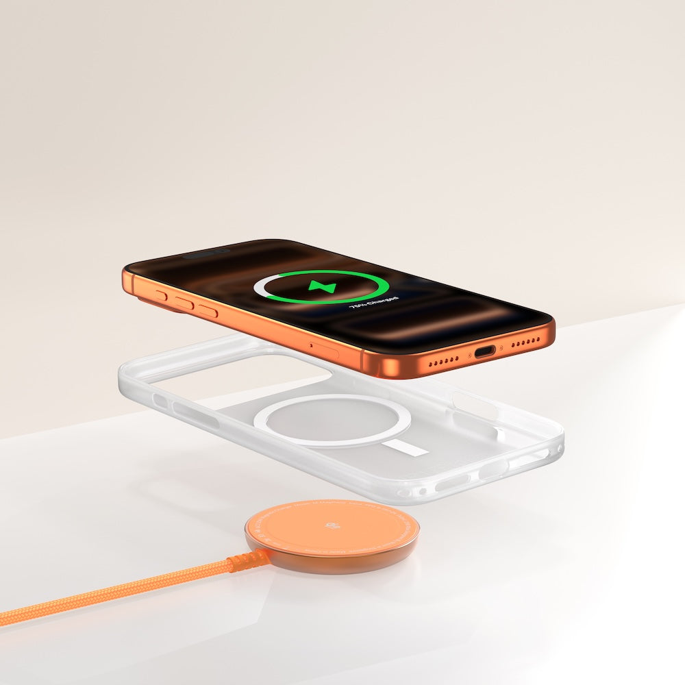Mazer MagPad2 Qi2.2 Certified 25W Wireless Charging Pad Sunset Orange