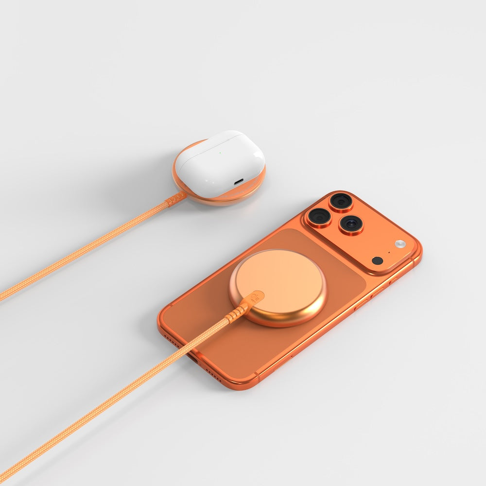 Mazer MagPad2 Qi2.2 Certified 25W Wireless Charging Pad Sunset Orange