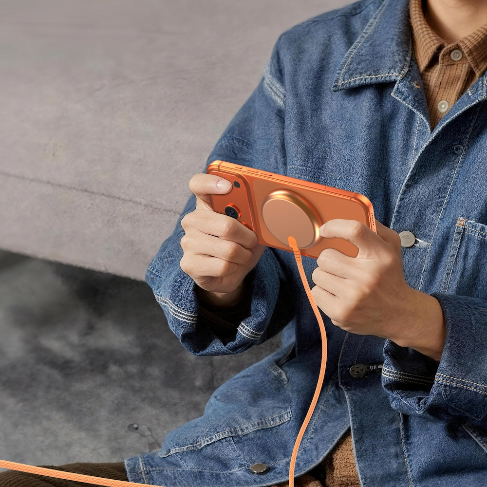 Mazer MagPad2 Qi2.2 Certified 25W Wireless Charging Pad Sunset Orange