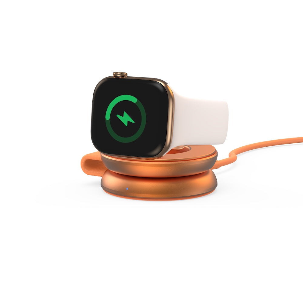 Mazer MagPad Duo2 Qi2.2 Certified 25W 2-in-1 Foldable Wireless Charging Pad Sunset Gold