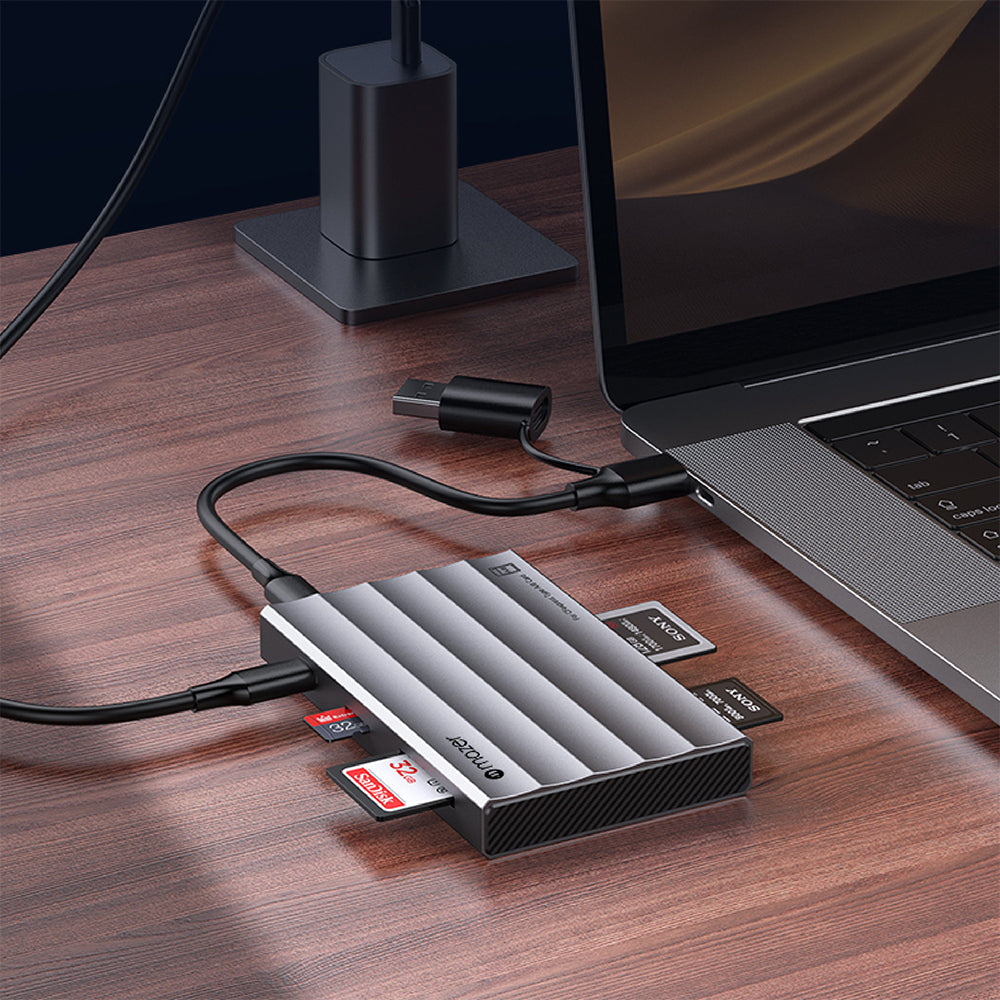 Mazer InfiniteLink ProHub 10Gbps High-Speed Pro Card Reader Hub Grey