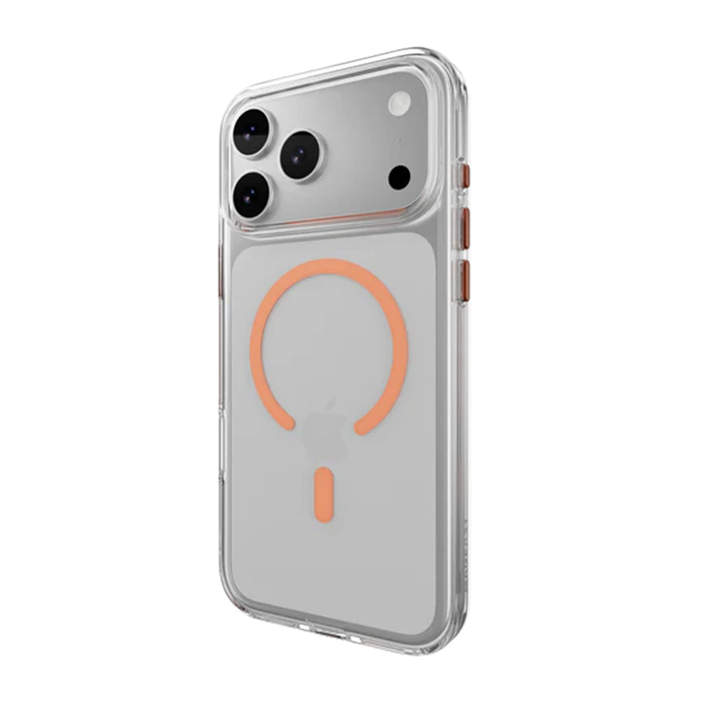 MagEasy Bright M Protective Case with MagSafe iPhone 17 Pro Max Clear/Coral Ring