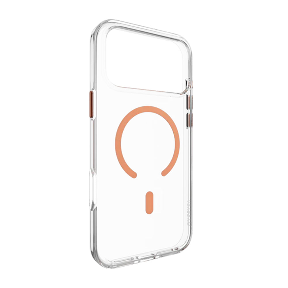 MagEasy Bright M Protective Case with MagSafe iPhone 17 Pro Max Clear/Coral Ring