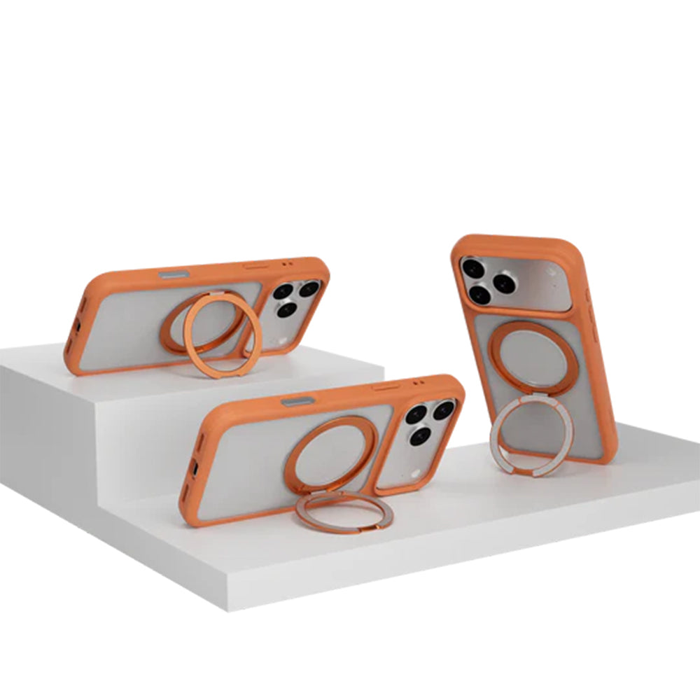 MagEasy MagStand 360 M MagSafe Rotating Ring Case iPhone 17 Pro Max Coral