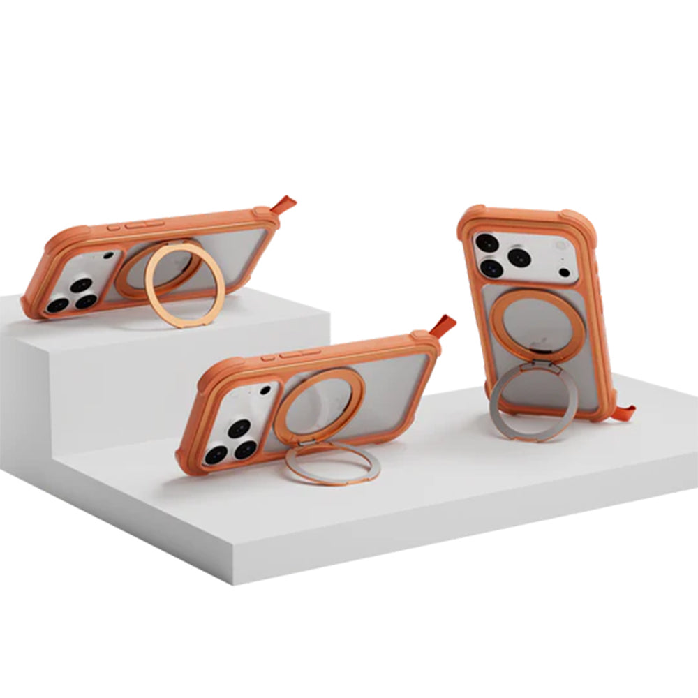 MagEasy Odyssey Stand M 360 MagSafe Stand Case for iPhone 17 Pro Max Coral