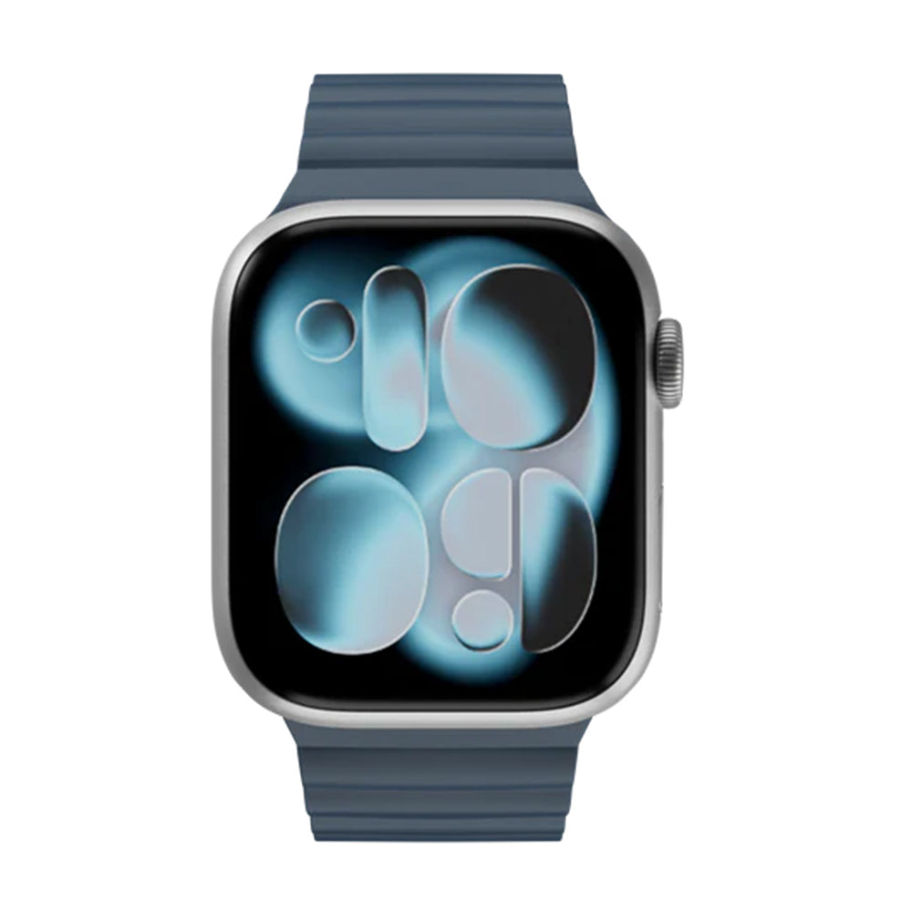 MagEasy Skin Duo Reversible Silicone Magnetic Band 38/40/41/42(2024/2025)mm Midnight Blue/Concrete Gray