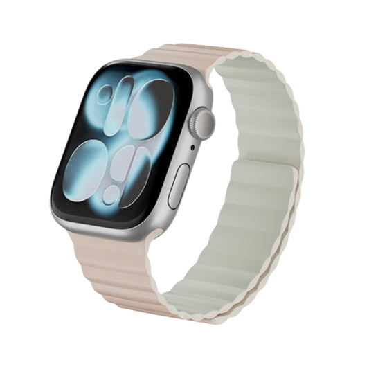 MagEasy Skin Duo Reversible Silicone Magnetic Band 38/40/41/42(2024/2025)mm Shell Pink/Cloud White