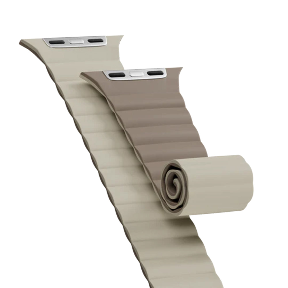 MagEasy Skin Duo Reversible Silicone Magnetic Band 42/44/45/46/49mm Starlight/Mocha