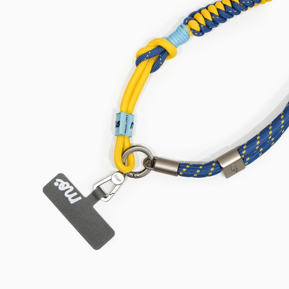 Monocozzi PRISMATICA Braided Tubular Adjustable Neck Strap Lavender/Yellow