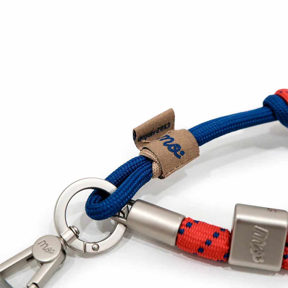 Monocozzi PRISMATICA Braided Tubular Adjustable Neck Strap Vermillion/Navy
