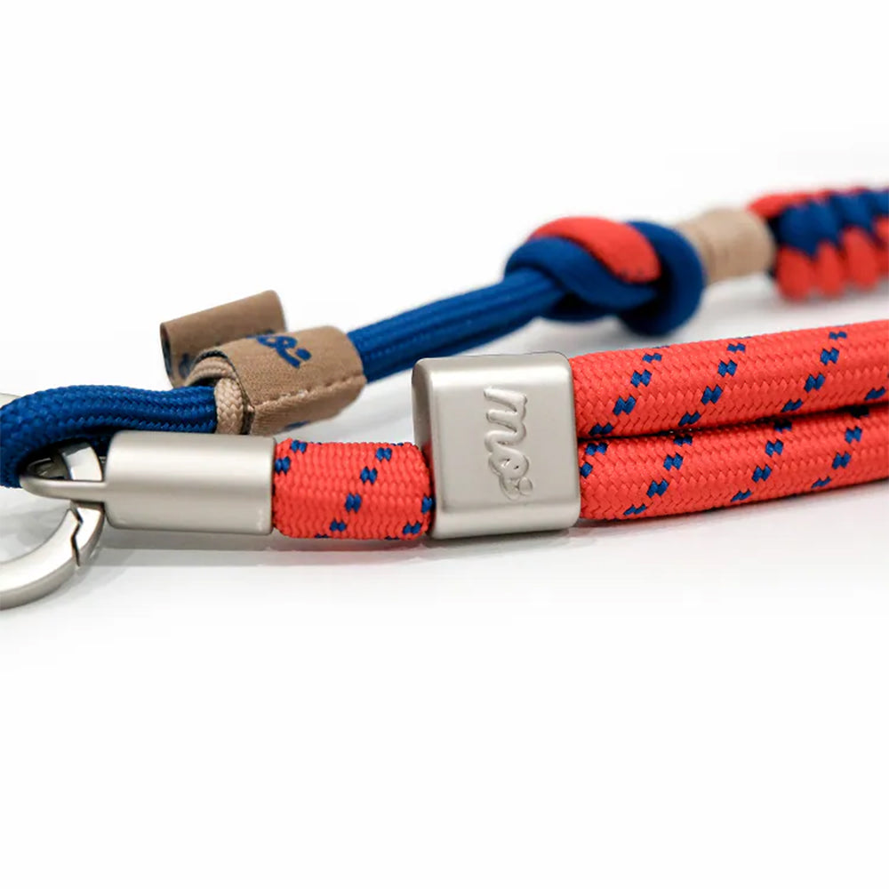 Monocozzi PRISMATICA Braided Tubular Adjustable Neck Strap Vermillion/Navy