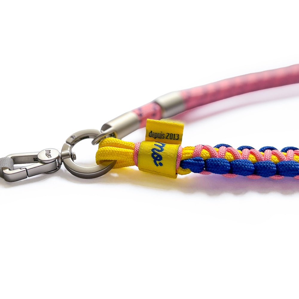 Monocozzi PRISMATICA Braided Wide Adjustable Neck Strap Coral/Navy