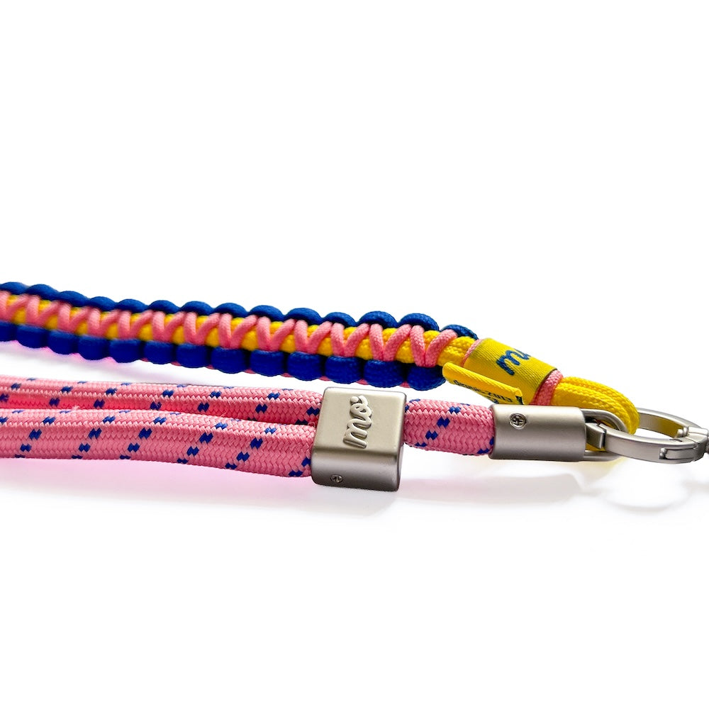 Monocozzi PRISMATICA Braided Wide Adjustable Neck Strap Coral/Navy