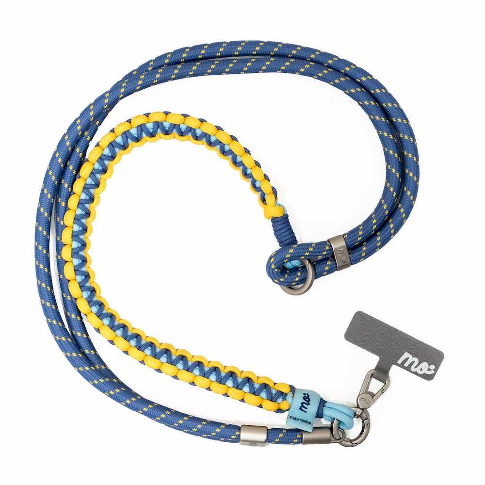 Monocozzi PRISMATICA Braided Wide Adjustable Neck Strap Lavender/Yellow