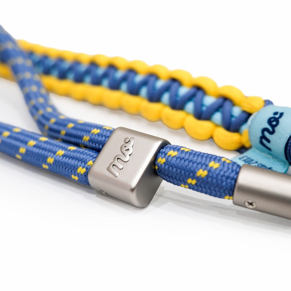 Monocozzi PRISMATICA Braided Wide Adjustable Neck Strap Lavender/Yellow
