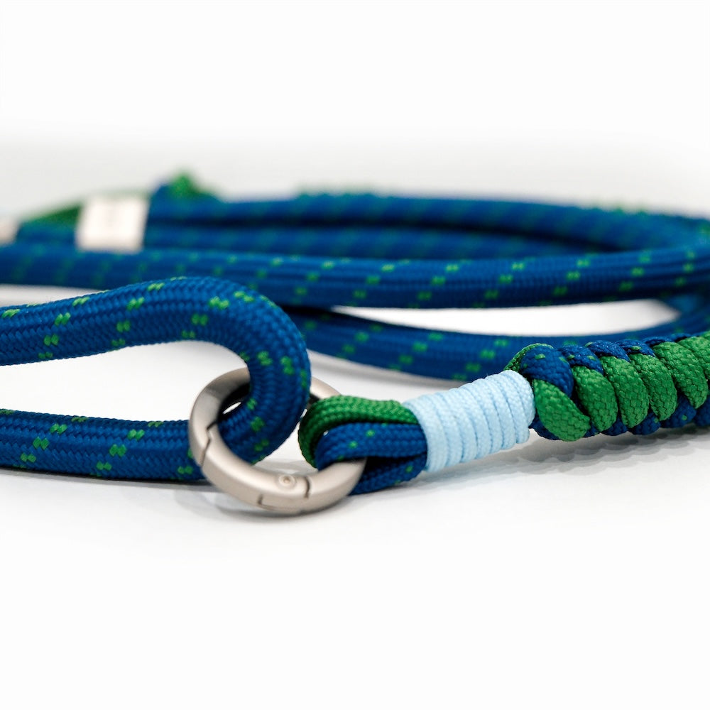 Monocozzi PRISMATICA Braided Tubular Adjustable Neck Strap Navy/Evergreen