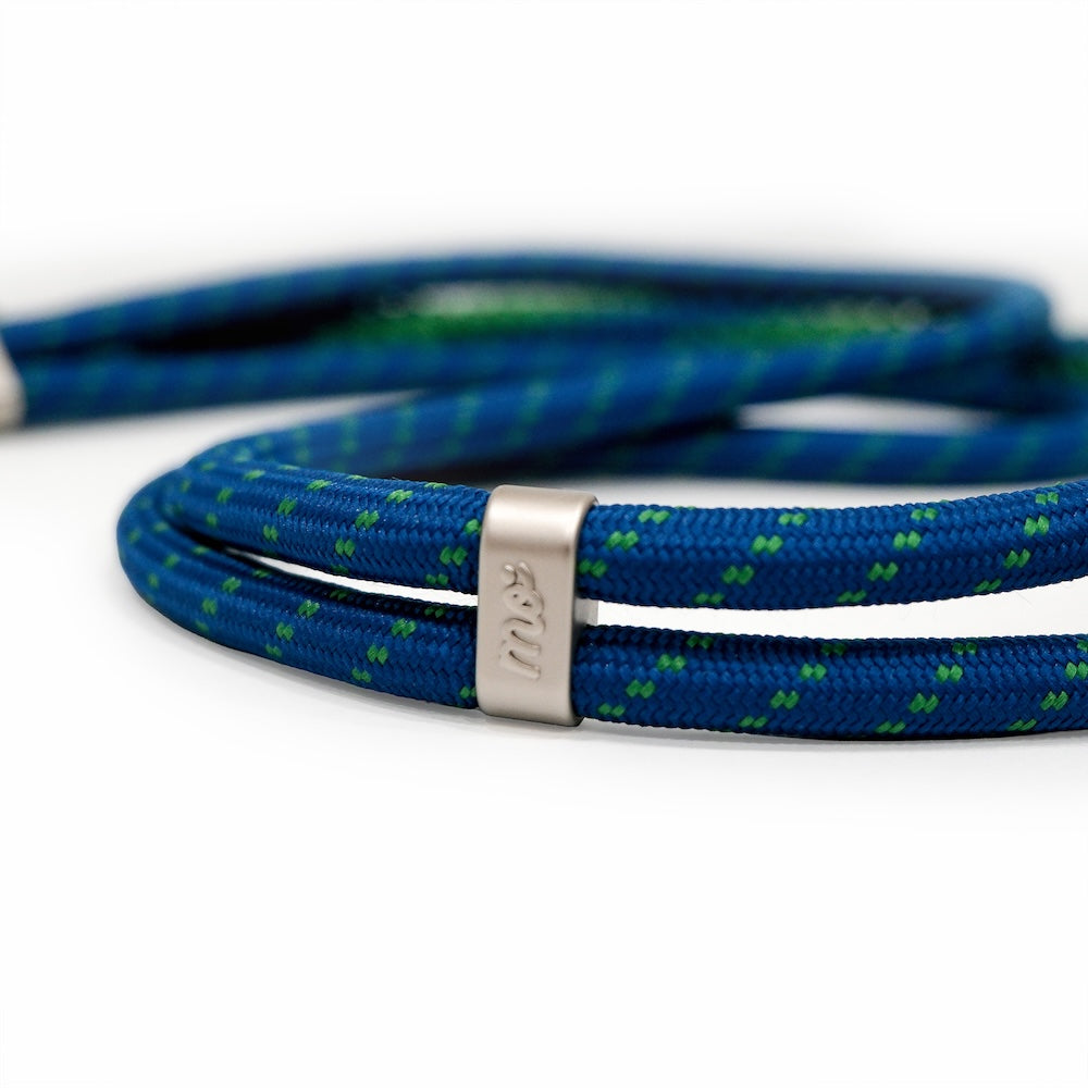Monocozzi PRISMATICA Braided Tubular Adjustable Neck Strap Navy/Evergreen