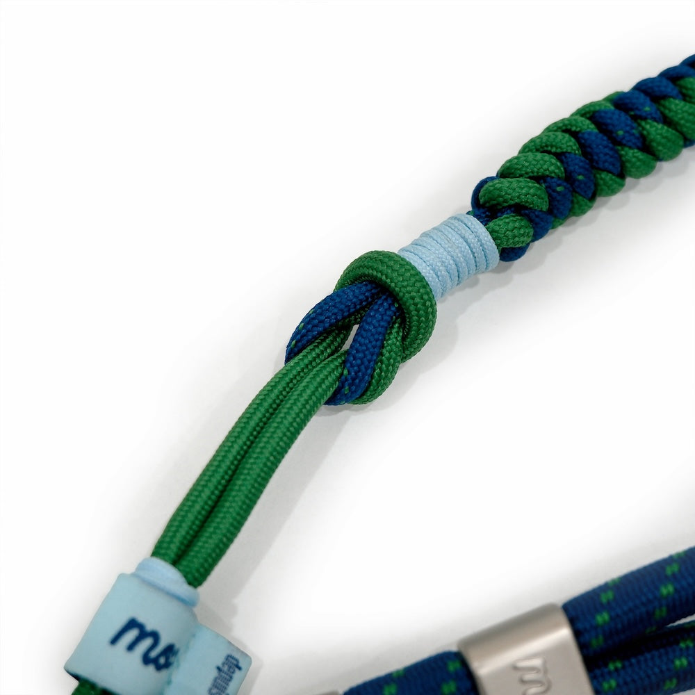 Monocozzi PRISMATICA Braided Tubular Adjustable Neck Strap Navy/Evergreen