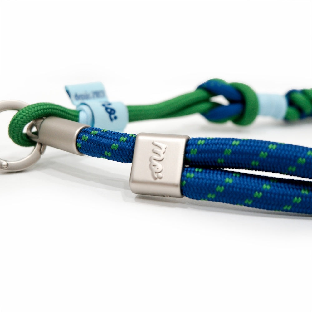 Monocozzi PRISMATICA Braided Tubular Adjustable Neck Strap Navy/Evergreen