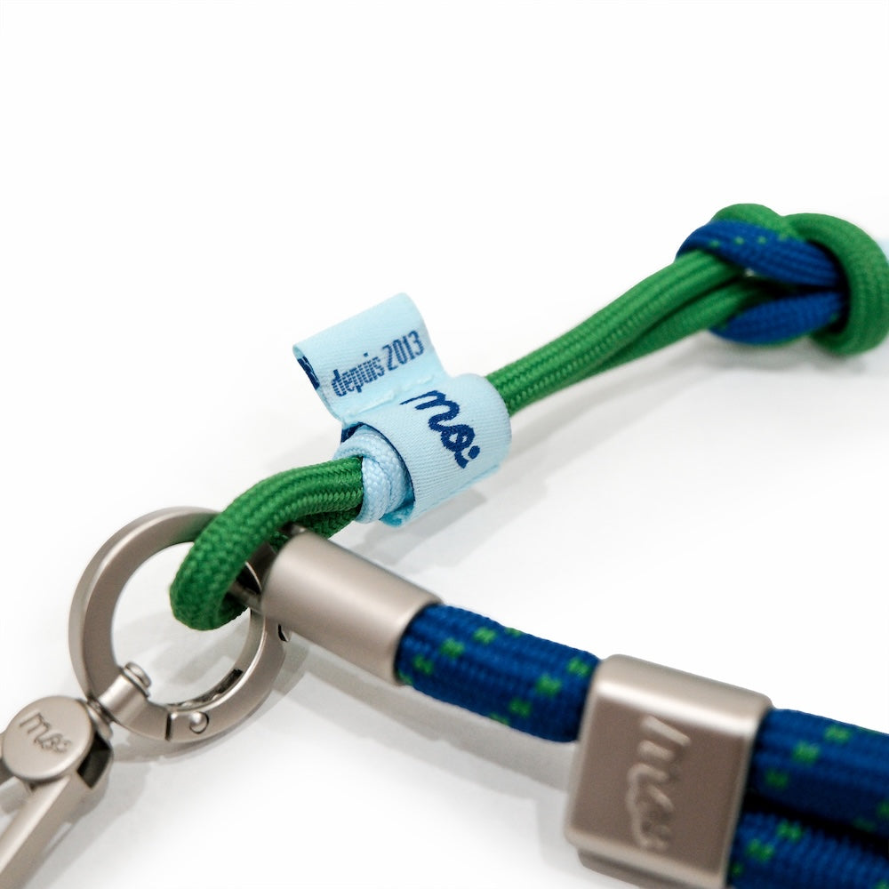 Monocozzi PRISMATICA Braided Tubular Adjustable Neck Strap Navy/Evergreen