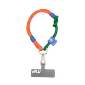 Monocozzi PRISMATICA Knotted Wrist Strap Orange/Evergreen
