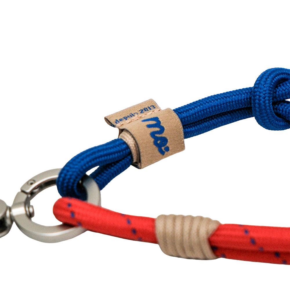 Monocozzi PRISMATICA Knotted Wrist Strap Vermillion/Navy