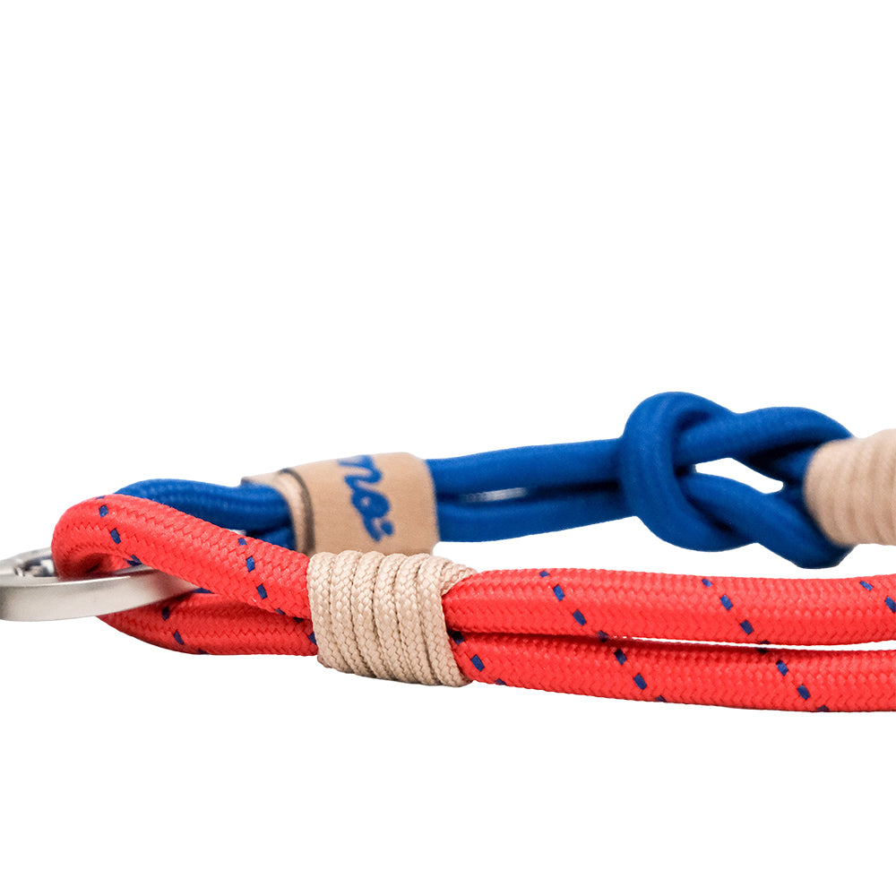 Monocozzi PRISMATICA Knotted Wrist Strap Vermillion/Navy